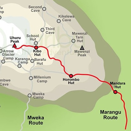kilimanjaro-marangu-route-map